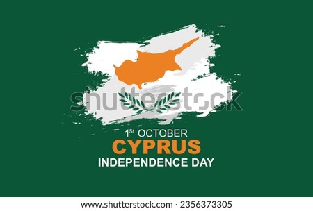 Cyprus Independence Day is celebrated on October 1. greeting card or poster design with Cyprus flag. Vector illustration design
