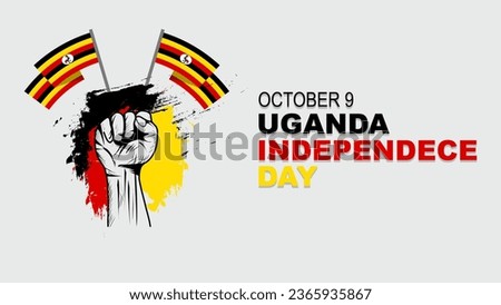 Vector illustration of Uganda independence day, Celebrated every year on 9 October.