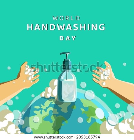 World Handwashing Day Vector Illustration