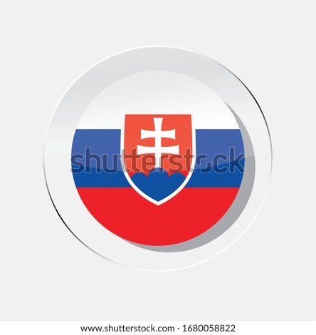 slovakia state flag circle icon with a white background