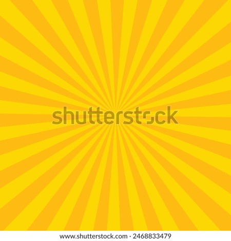 Yellow comic sunburst background. abstract sunburst brochure design template. sun rays cartoon illustration