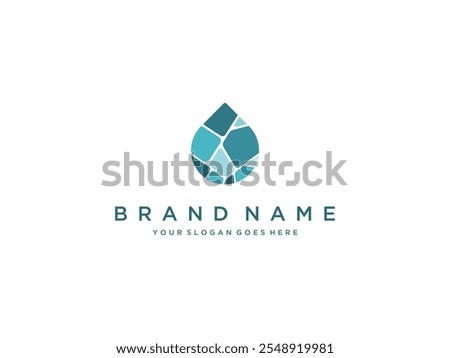 stone drop logo design vector template