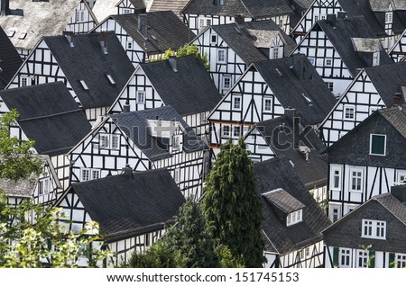 Timber framing houses in Freudenberg, Germany