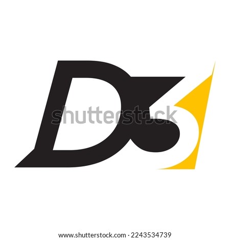 Abstract D3 alphabet vector design