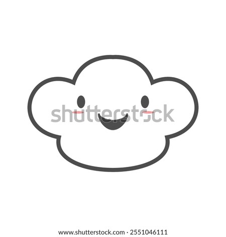 Happy cloud illustration design vector