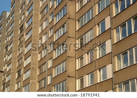 Block of flats built in the communist era