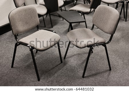 Interior of College or University Classroom with chairs
