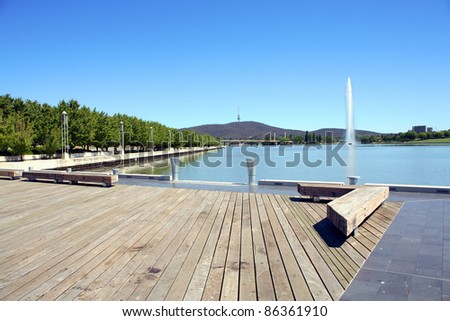 Lake Burley Griffin is an artificial lake in Canberra, the capital of Australia. It was completed in 1963 after the Molonglo River was dammed. Named after Walter Burley Griffin the American architect.