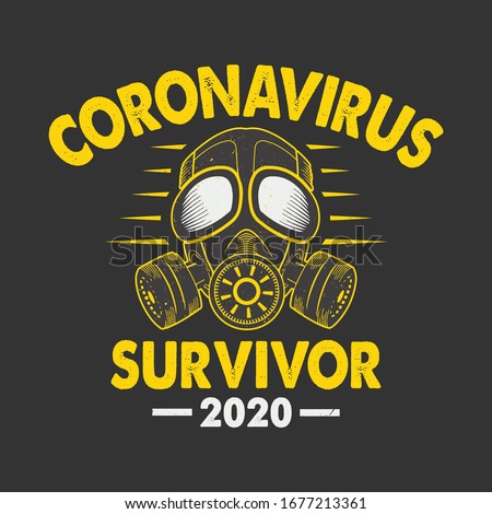 Corona Virus - Coronavirus Survivor 2020 t-shirt. vector design.