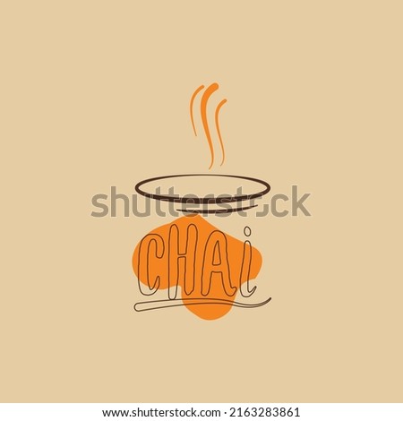 Chai (tea) logo design. T shirt design