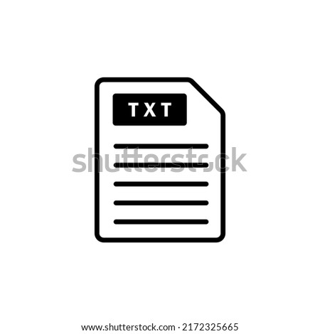 txt icon. Icon for software and documents or business