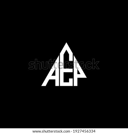 A E P letter logo abstract design on black color background. aep alphabet