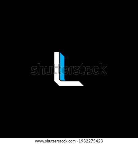 L letter logo vector design on black color background. l alphabet