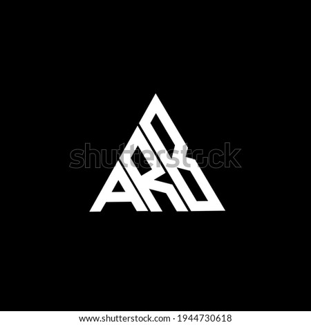 A R B letter logo creative design on black color background. ARB icon