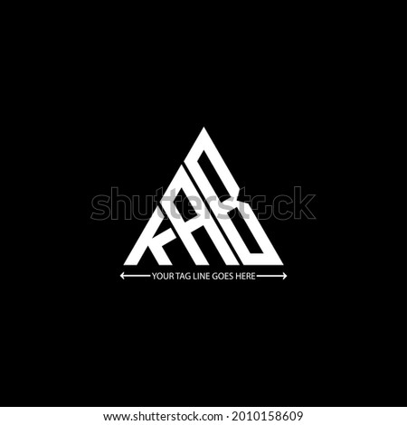 K A B letter logo creative design on black color background. kab monogram