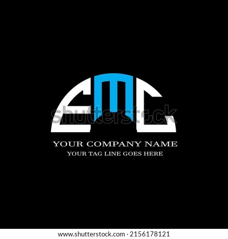 EMC letter logo creative design with vector graphic