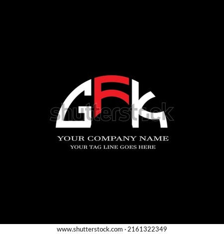GFK letter logo creative design with vector graphic