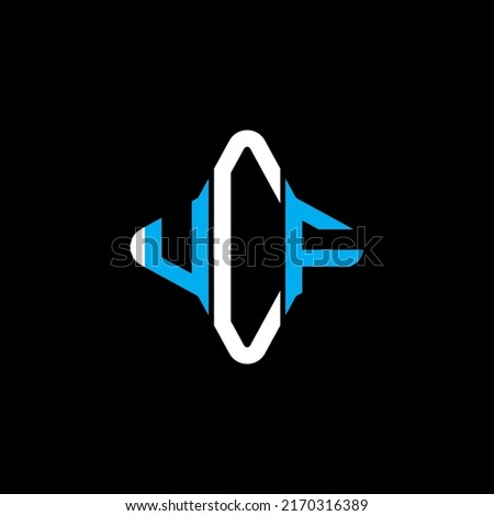 UCF letter logo creative design with vector graphic