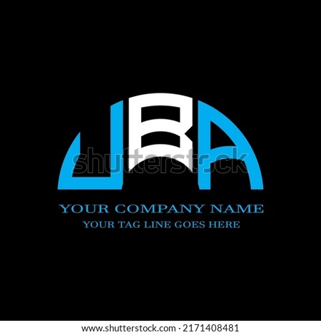 UBA letter logo creative design with vector graphic