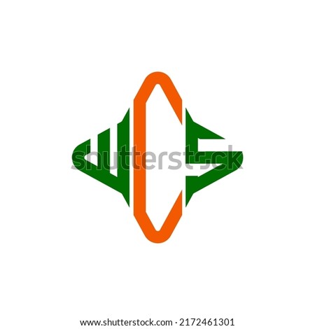 WCS letter logo creative design with vector graphic