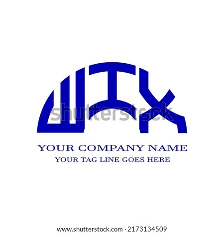 WIX letter logo creative design with vector graphic