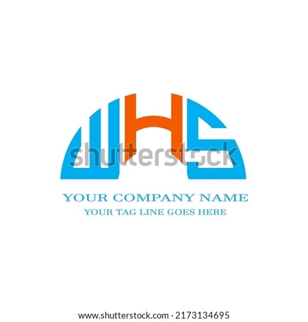 WHS letter logo creative design with vector graphic