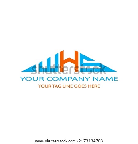 WHS letter logo creative design with vector graphic