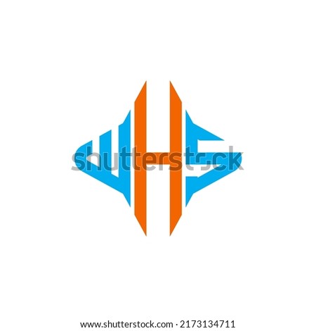 WHS letter logo creative design with vector graphic