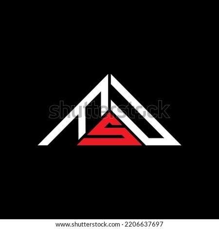 FSU letter logo creative design with vector graphic, FSU simple and modern logo in triangle shape.