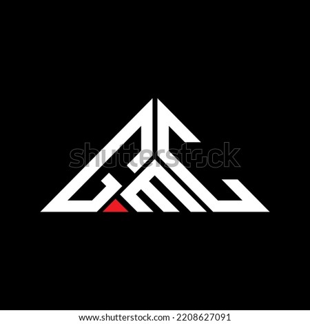 GMC letter logo creative design with vector graphic, GMC simple and modern logo in triangle shape.