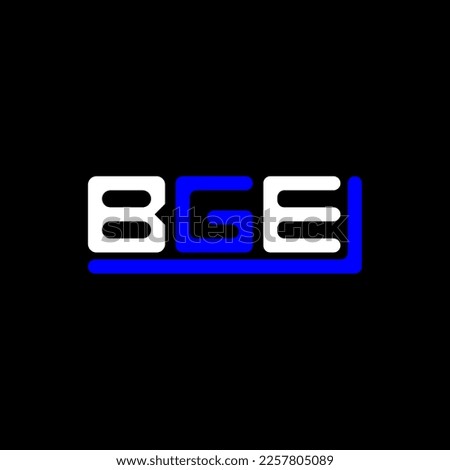 BGE letter logo creative design with vector graphic, BGE simple and modern logo.