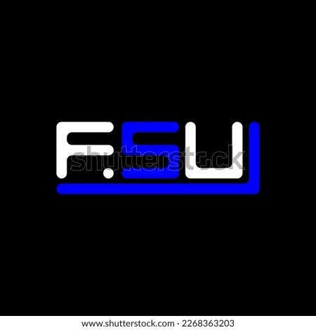 FSU letter logo creative design with vector graphic, FSU simple and modern logo.