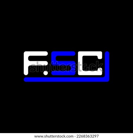 FSC letter logo creative design with vector graphic, FSC simple and modern logo.