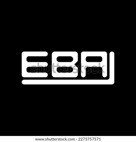 EBA letter logo creative design with vector graphic, EBA simple and modern logo.