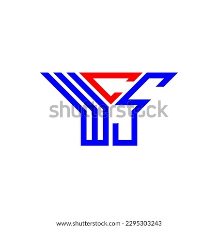 WCS letter logo creative design with vector graphic, WCS simple and modern logo.