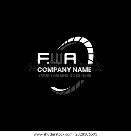 FWA letter logo creative design with vector graphic, FWA simple and modern logo. FWA luxurious alphabet design  