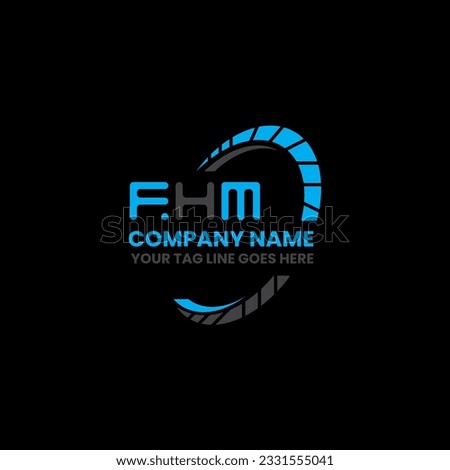 FHM letter logo creative design with vector graphic, FHM simple and modern logo. FHM luxurious alphabet design  