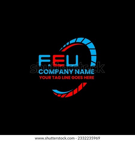 FEU letter logo creative design with vector graphic, FEU simple and modern logo. FEU luxurious alphabet design  