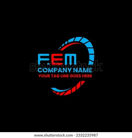 FEM letter logo creative design with vector graphic, FEM simple and modern logo. FEM luxurious alphabet design  