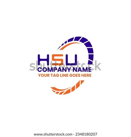 HSU letter logo creative design with vector graphic, HSU simple and modern logo. HSU luxurious alphabet design  