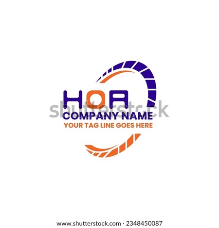 HOA letter logo creative design with vector graphic, HOA simple and modern logo. HOA luxurious alphabet design  