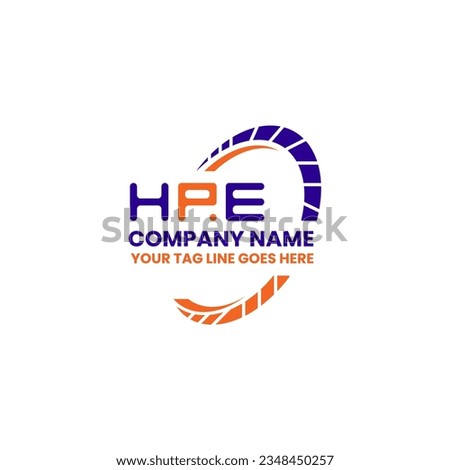 HPE letter logo creative design with vector graphic, HPE simple and modern logo. HPE luxurious alphabet design  