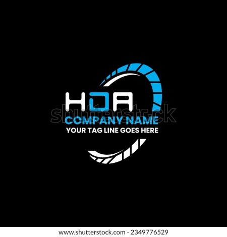 HDA letter logo creative design with vector graphic, HDA simple and modern logo. HDA luxurious alphabet design  