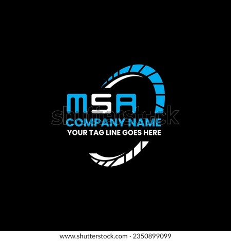 MSA letter logo creative design with vector graphic, MSA simple and modern logo. MSA luxurious alphabet design  