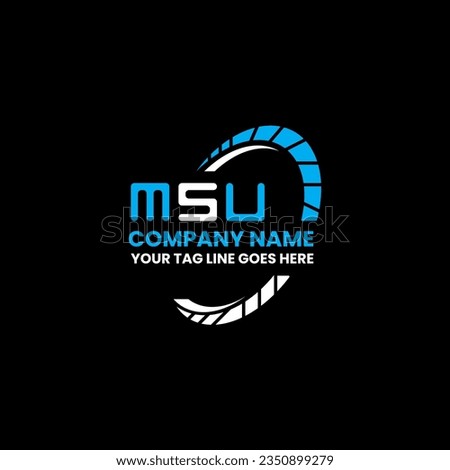 MSU letter logo creative design with vector graphic, MSU simple and modern logo. MSU luxurious alphabet design  
