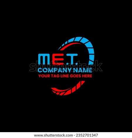 MET letter logo creative design with vector graphic, MET simple and modern logo. MET luxurious alphabet design  