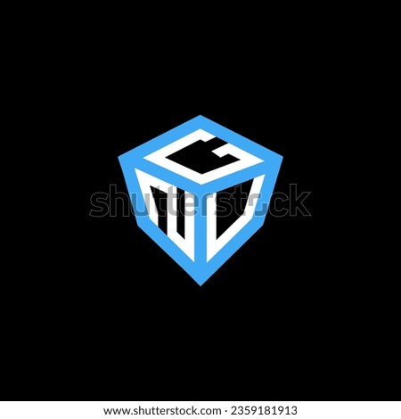 GNU letter logo vector design, GNU simple and modern logo. GNU luxurious alphabet design  