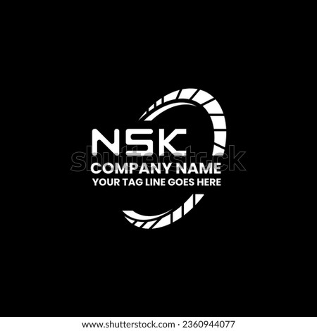 NSK letter logo vector design, NSK simple and modern logo. NSK luxurious alphabet design  