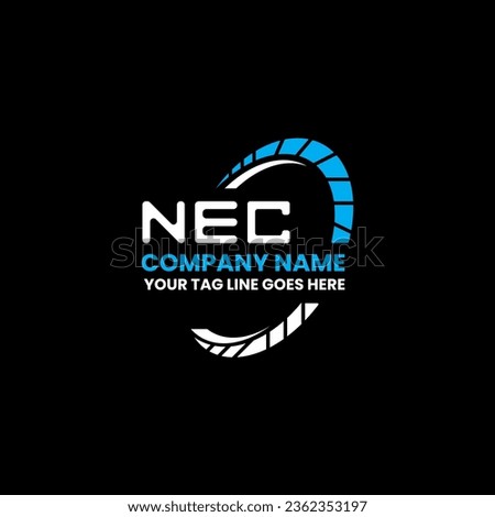 NEC letter logo vector design, NEC simple and modern logo. NEC luxurious alphabet design  