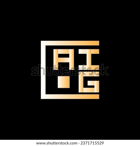 AIG letter logo vector design, AIG simple and modern logo. AIG luxurious alphabet design  